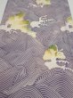 Photo1: 2Z05z90  Japanese Kimono Silk  FABRIC Wave Light purple 64.6x14.2 (1)