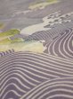 Photo4: 2Z05z90  Japanese Kimono Silk  FABRIC Wave Light purple 64.6x14.2 (4)