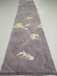 Photo5: 2Z05z90  Japanese Kimono Silk  FABRIC Wave Light purple 64.6x14.2 (5)