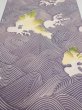 Photo1: 2Z06z90  Japanese Kimono Silk  FABRIC Wave Light purple 66.1x14.2 (1)