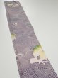 Photo3: 2Z07z40  Japanese Kimono Silk  FABRIC Wave Light purple 58.3x7.1 (3)