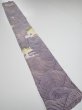 Photo5: 2Z07z40  Japanese Kimono Silk  FABRIC Wave Light purple 58.3x7.1 (5)