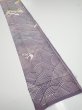 Photo2: 2Z09z60  Japanese Kimono Silk  FABRIC Wave Light purple 82.7x7.1 (2)