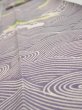 Photo4: 2Z09z60  Japanese Kimono Silk  FABRIC Wave Light purple 82.7x7.1 (4)