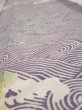 Photo4: 2Z10z30  Japanese Kimono Silk  FABRIC Wave Light purple 32.3x7.1 (4)