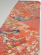 Photo3: 2Z01z80  Japanese Kimono Silk  FABRIC Maple Orangered 54.3x14.2 (3)