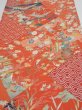 Photo1: 2Z02z80  Japanese Kimono Silk  FABRIC Maple Orangered 54.3x14.2 (1)