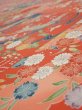 Photo4: 2Z02z80  Japanese Kimono Silk  FABRIC Maple Orangered 54.3x14.2 (4)