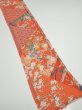 Photo2: 2Z08z40  Japanese Kimono Silk  FABRIC Maple Orangered 58.3x7.3 (2)