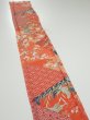 Photo3: 2Z08z40  Japanese Kimono Silk  FABRIC Maple Orangered 58.3x7.3 (3)