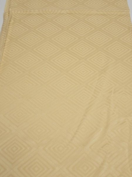 Photo1: 2Z01z50  Japanese Kimono Silk  FABRIC  Light yellow 39.4x14.4 (1)