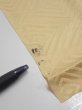 Photo6: 2Z06z80  Japanese Kimono Silk  FABRIC  Light yellow 63.0x14.4 (6)