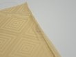 Photo7: 2Z06z80  Japanese Kimono Silk  FABRIC  Light yellow 63.0x14.4 (7)