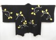 Photo1: 4311T05z570 Vintage Japanese Kimono Silk HAORI Ivy Black (1)