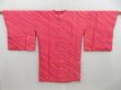 Photo1: 4311T06z590 Vintage Japanese Kimono Silk HAORI COAT  Flowers Red-Pink (1)