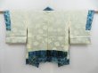 Photo6: 4311T10z380 Vintage Japanese Kimono Silk SHIBORI HAORI Shippo Blue (6)