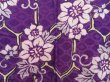 Photo3: 4311T11z600 Antique Japanese Kimono Blend silk KOMON Flower Grape (3)