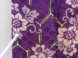 Photo5: 4311T11z600 Antique Japanese Kimono Blend silk KOMON Flower Grape (5)