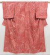 Photo1: 4311T12z930 Vintage Japanese Kimono Silk KOMON Branch Dark coral (1)