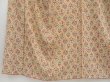 Photo4: 4311T13z910 Vintage Japanese Kimono Silk KOMON Flowers Yellow ochre (4)