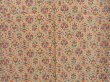 Photo5: 4311T13z910 Vintage Japanese Kimono Silk KOMON Flowers Yellow ochre (5)