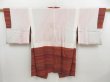 Photo6: 4316T02z640 Vintage Japanese Kimono Silk HAORI COAT  Flower Red-Brown (6)