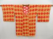 Photo1: 4316T04z620 Vintage Japanese Kimono Silk SHIBORI HAORI COAT Light orange (1)