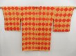 Photo2: 4316T04z620 Vintage Japanese Kimono Silk SHIBORI HAORI COAT Light orange (2)