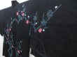 Photo2: 4316T07z500 Vintage Japanese Kimono Silk HAORI Plum blossom Black (2)