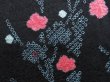 Photo4: 4316T07z500 Vintage Japanese Kimono Silk HAORI Plum blossom Black (4)