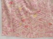 Photo6: 4316T12z900 Vintage Japanese Kimono Silk TSUKESAGE Butterfly Dull pink (6)