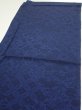 Photo3: 2J01z60  Japanese Kimono Crepe Silk  FABRIC Flowers Indigo 37.8x15.0 (3)