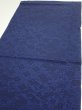 Photo3: 2J02z60  Japanese Kimono Crepe Silk  FABRIC Flowers Indigo 38.6x15.0 (3)