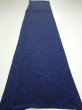 Photo5: 2J03z110  Japanese Kimono Crepe Silk  FABRIC Flowers Indigo 66.9x15.0 (5)