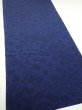 Photo2: 2J05z110  Japanese Kimono Crepe Silk  FABRIC Flowers Indigo 67.7x15.0 (2)