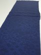 Photo3: 2J05z110  Japanese Kimono Crepe Silk  FABRIC Flowers Indigo 67.7x15.0 (3)