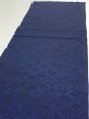 Photo3: 2J06z  Japanese Kimono Crepe Silk  FABRIC Flowers Indigo (3)