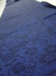 Photo4: 2J09z70  Japanese Kimono Crepe Silk  FABRIC Flowers Indigo 85.8x7.3 (4)