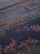 Photo4: 2i01z70  Japanese Kimono Crepe Silk  FABRIC Edo era Dark navy 40.2x13.8 (4)