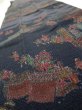 Photo4: 2i10z40  Japanese Kimono Crepe Silk  FABRIC Edo era Dark navy 37.8x6.9 (4)