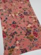 Photo2: 2i01z  Japanese Kimono Crepe Silk  FABRIC Camellia Coral pink (2)