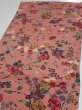 Photo3: 2i02z  Japanese Kimono Crepe Silk  FABRIC Camellia Coral pink (3)