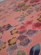 Photo4: 2i02z  Japanese Kimono Crepe Silk  FABRIC Camellia Coral pink (4)