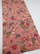 Photo2: 2i03z  Japanese Kimono Crepe Silk  FABRIC Camellia Coral pink (2)