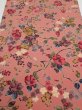 Photo1: 2i04z  Japanese Kimono Crepe Silk  FABRIC Camellia Coral pink (1)