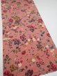 Photo2: 2i04z  Japanese Kimono Crepe Silk  FABRIC Camellia Coral pink (2)