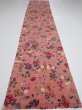 Photo5: 2i04z  Japanese Kimono Crepe Silk  FABRIC Camellia Coral pink (5)