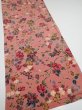 Photo2: 2i05z  Japanese Kimono Crepe Silk  FABRIC Camellia Coral pink (2)