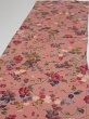 Photo3: 2i05z  Japanese Kimono Crepe Silk  FABRIC Camellia Coral pink (3)