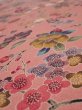 Photo4: 2i05z  Japanese Kimono Crepe Silk  FABRIC Camellia Coral pink (4)